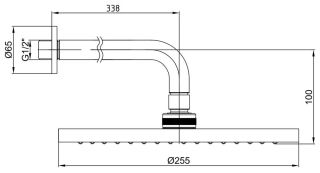 Верхний душ E.C.A. Myra 102145034EX хром